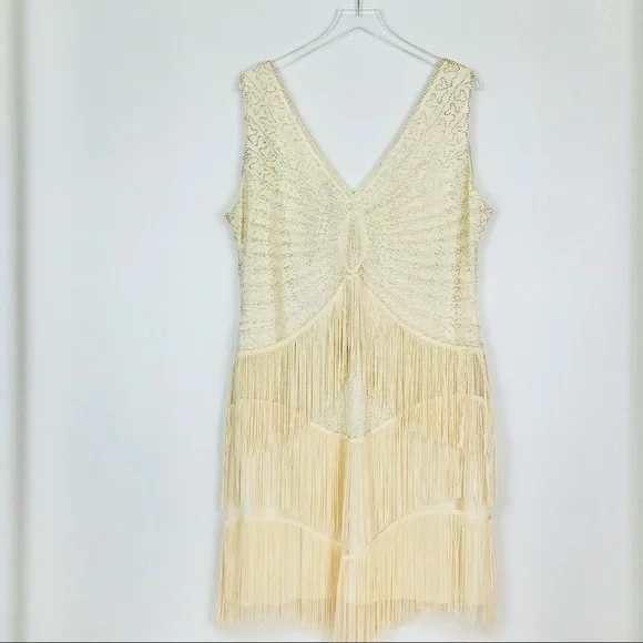 Unique Vintage | Dresses | Unique Vintage Beaded Flapper Dress In Ivory |  Poshmark